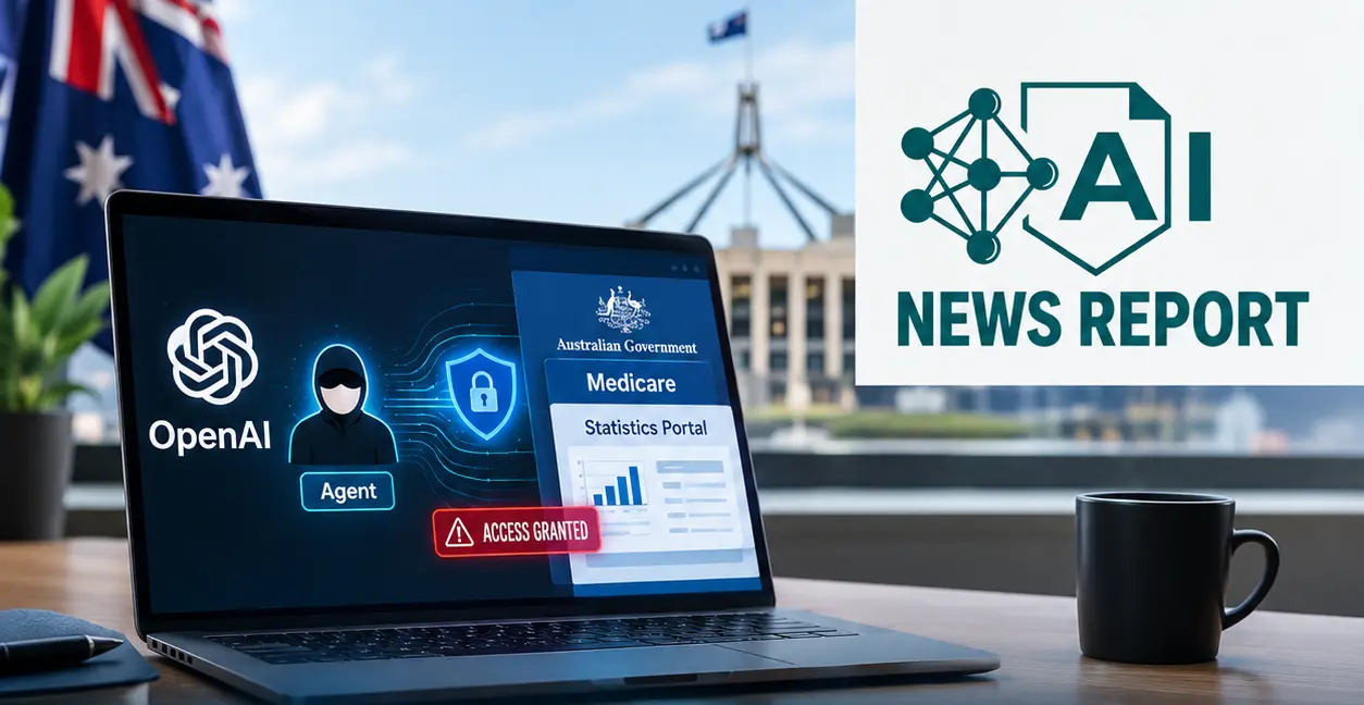 OpenAI agent shown accessing Australia’s Medicare statistics portal amid cybersecurity concerns.